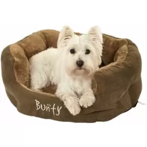 Image of Polar Dog Bed Soft Washable Fleece Fur Cushion Warm Luxury Pet Basket - Medium - Bunty