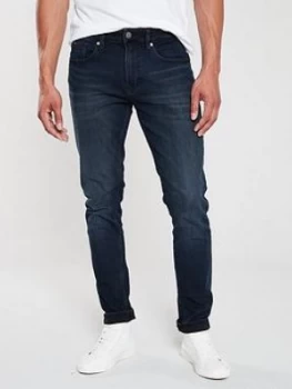 Image of Tommy Jeans Steve Slim Fit Jeans - Indigo, Black, Size 34, Length Regular, Men