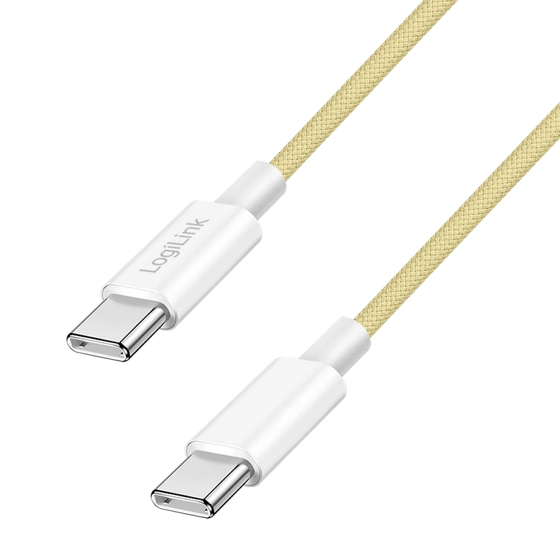 Image of LogiLink CU0353 USB-C cable USB 2.0 plug Yellow 1m CU0353