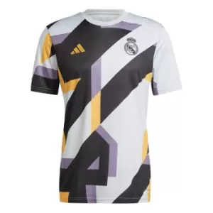 Image of adidas Real Madrid Pre Match Shirt 2023 2024 Adults - Grey