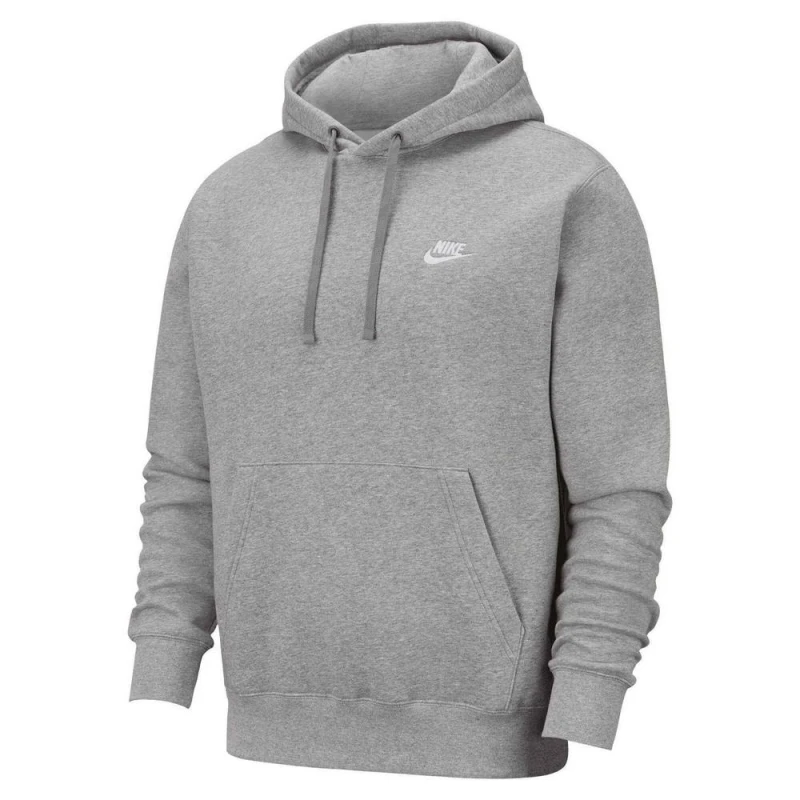Image of Nike Mens Sportswear Club Hoodie in Silver Size: Small Silver Male S