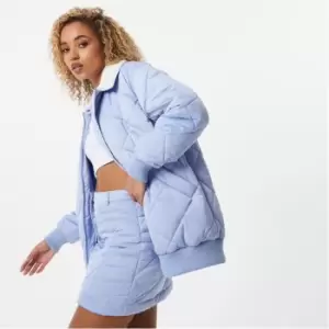 Image of Jack Wills Borg Quilted Bomber - Blue