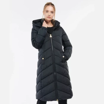 Image of Barbour International Womens Athena Quilt Jacket - Black - UK 10