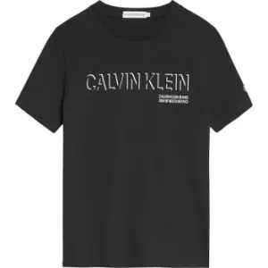 Image of Calvin Klein Shadow Logo T Shirt - Black