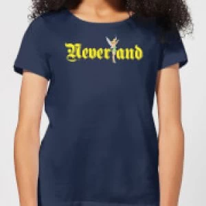 Image of Disney Peter Pan Tinkerbell Neverland Womens T-Shirt - Navy - S
