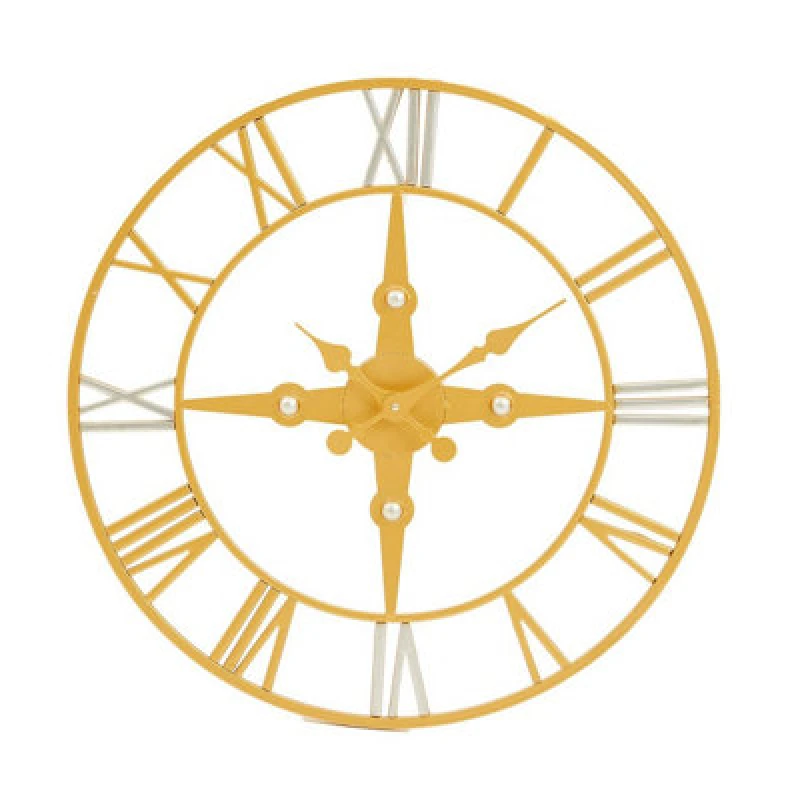 Image of Premier Housewares Interiors by Premier Vitus Wall Clock Silver