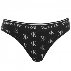 Image of Calvin Klein ONE Cotton Thong - Black SL5