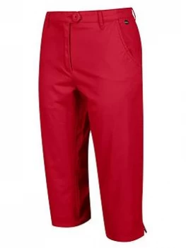 Image of Regatta Maleena Capri II Pants - Red, Size 8, Women