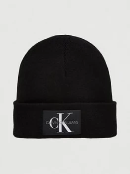Image of Calvin Klein Jeans Knitted Beanie Hat - Black
