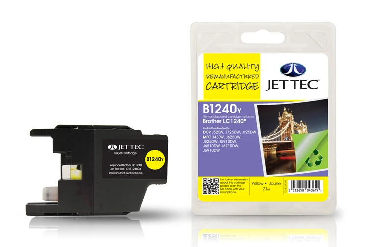 Image of Jet Tec 101B124004 ink cartridge Standard Yield Yellow