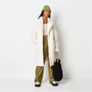 Image of Missguided Zip Patch Pocket Borg Crombie - White