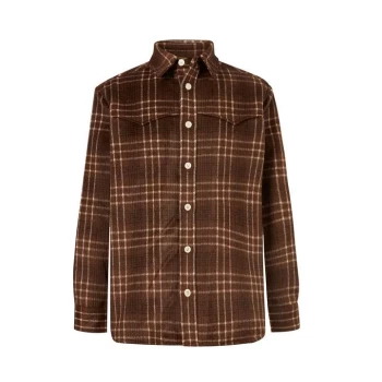 Image of AllSaints Nikko Long Sleeve Shirt - Brown