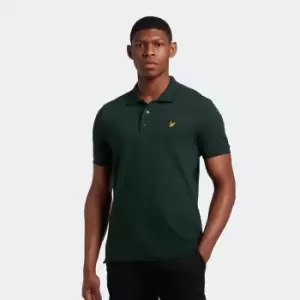 Image of Mens Plain Polo Shirt - Dark Green - XS