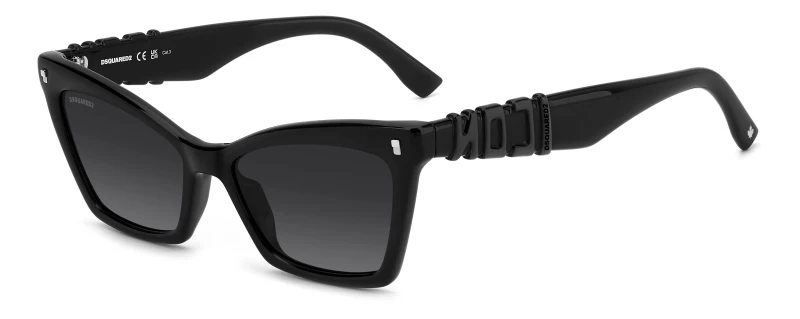 Image of Dsquared2 Icon 0026/S Cellulose Sunglasses - Black WGJ4H Female