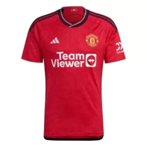 Image of adidas Manchester United Home Shirt 2023 2024 Adults - Red