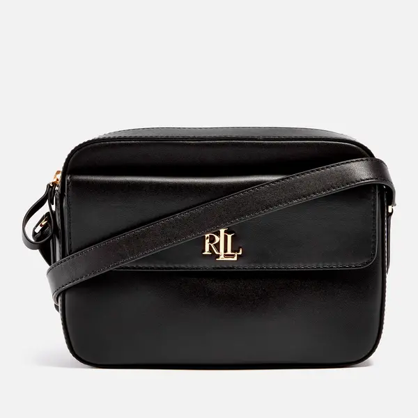 Image of Lauren Ralph Lauren Marcy Leather Crossbody Bag Black female 431926645001