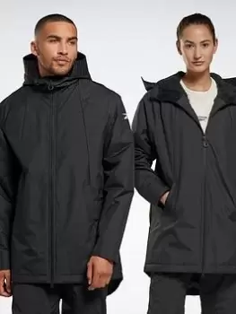 Image of Reebok Outerwear Urban Fleece Parka, Black Size M Men