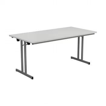 Image of Rectangular Folding Table 1800 x 800 - White Top and Silver Legs