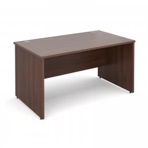Image of Maestro 25 PL Straight Desk 1400mm x 800mm - Walnut Panel Leg Design