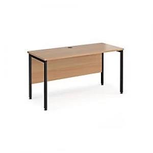 Image of Maestro 25 H-Frame Home Office Desk 600mm White, Walnut