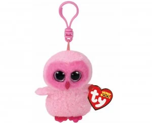 Image of ty Twiggy Owl Beanie Boo Clip Keyring