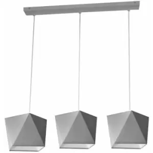 Image of Helam Adamant Straight Bar Pendant Ceiling Light Grey 75cm