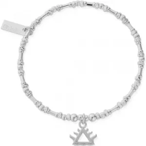 Image of ChloBo Sacred Earth Sterling Silver Noodle Bead Fire Bracelet SBNB3102