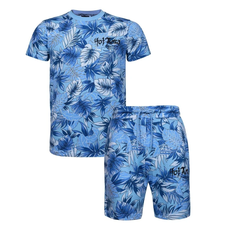 Image of Hot Tuna Top and Shorts Set Mens - Blue Blue S