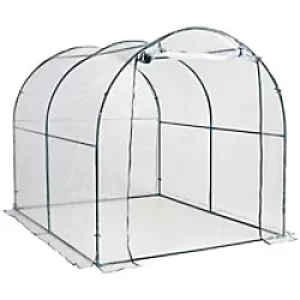 Image of Outsunny Greenhouse 01-0473 Outdoors Waterproof White 2000 mm x 2500 mm x 2000 mm