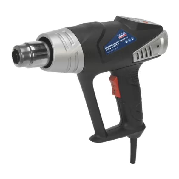 Image of Genuine SEALEY HS104K Deluxe Hot Air Gun Kit with LED Display 2000W 80-600°C