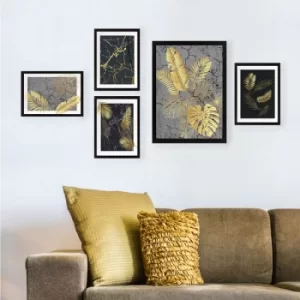 Image of SET_066 Multicolor Decorative Framed Painting (5 Pieces)