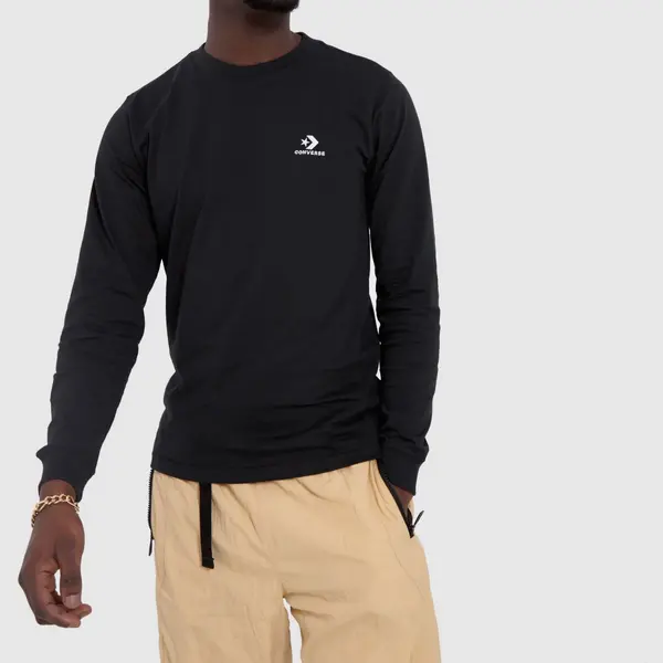 Image of Converse go to embriodered star t-shirt in Black Lrg