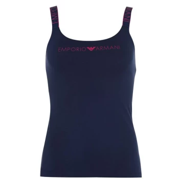 Image of Emporio Armani Underwear Logo Tank Top - Blue 00637