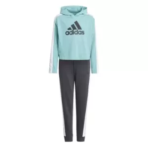 Image of adidas Crop Top Track Suit Kids - Grey