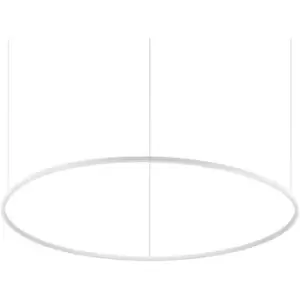 Image of Ideal Lux Oracle Ring Integrated LED Pendant Ceiling Light White 150cm 3000K