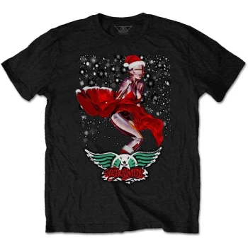 Image of Aerosmith - Robo Santa Unisex Medium T-Shirt - Black