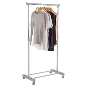 Image of Premier Housewares Hanging Clothes Rail with Wheels - Grey/Chrome