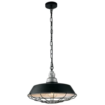 Image of Fan Europe Lighting - Fan Europe BAZAR 3 Light Dome Pendant Ceiling Light Black 46cm