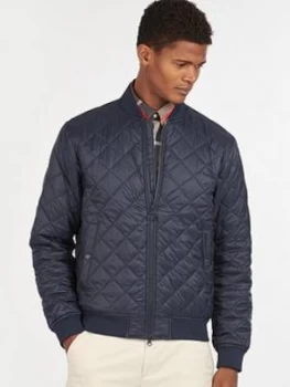 Image of Barbour Gabble Quilted Bomber Jacket - Navy