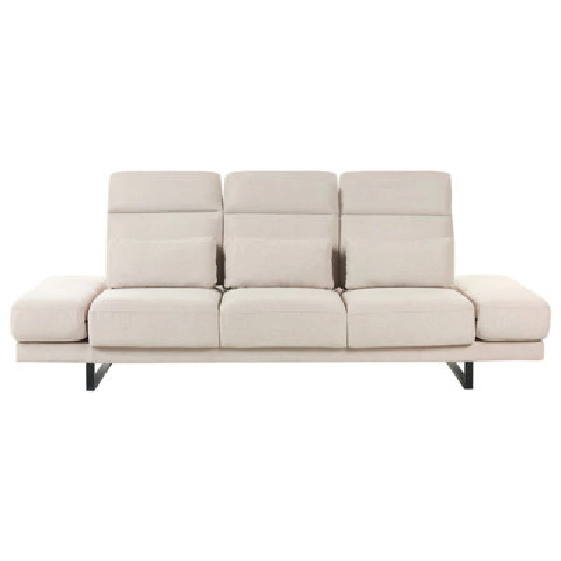 Image of Beliani Sofa 3 Seater Ikast Fabric Beige