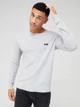 Image of Calvin Klein Structure Sweater, Grey, Size S, Men