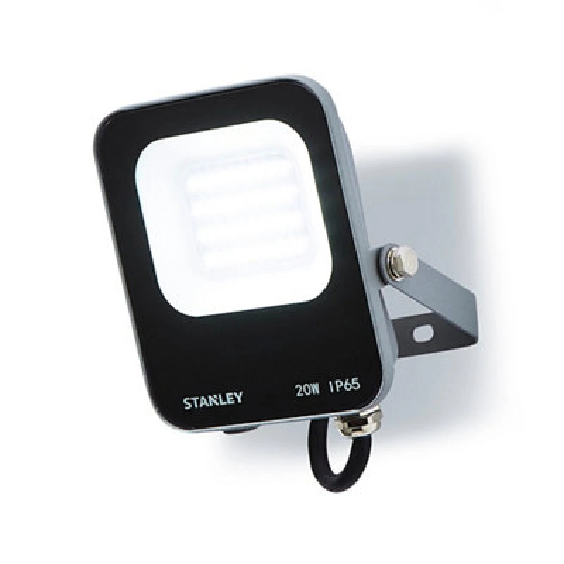Image of Stanley Ik10 Black Mains-Powered Cool Daylight LED Without Sensor Slimline Floodlight 2200Lm