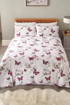 Image of Purple Butterfly Duvet Set