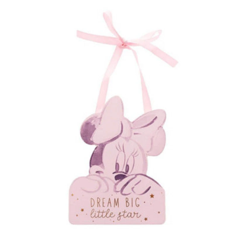 Image of Disney Minnie Mouse Dream Big Little Star MDF Hanging Decoration Pink Pink One Size Unisex 5017224950443