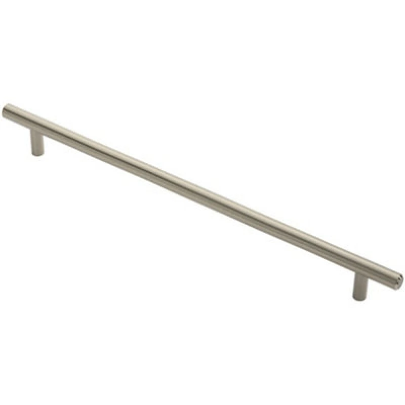Image of Loops Round T Bar Cabinet Pull Handle 348 x 12mm 288mm Fixing Centres Satin Nickel Metallics unisex
