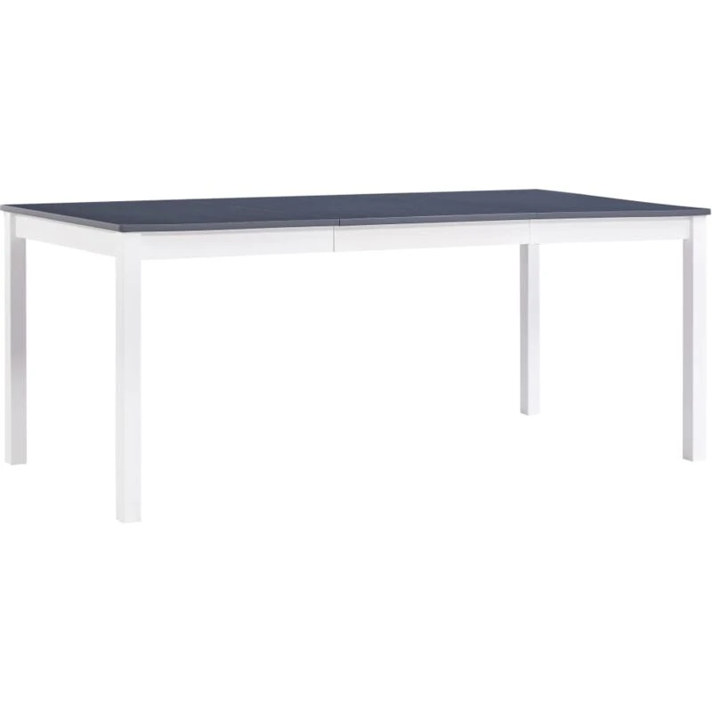 Image of VIDAXL Dining Table White and Grey 180x90x73cm Pinewood Vidaxl 283406