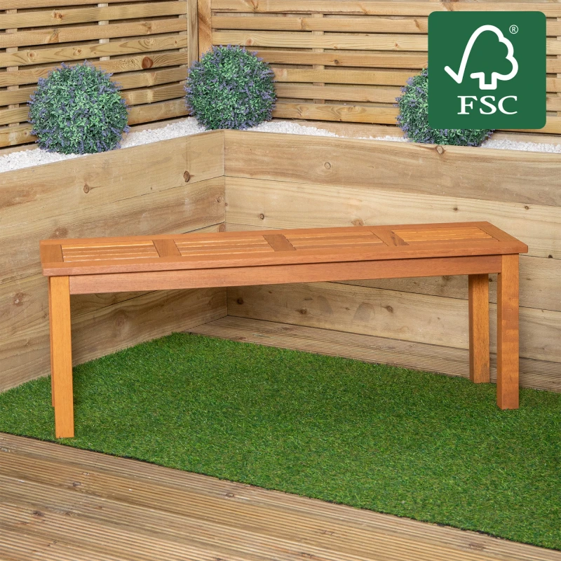 Image of Samuel Alexander Coniston 2 Seater Outdoor Wooden Garden Bench Stool