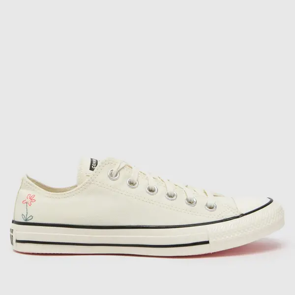 Image of Converse all star ox little florals trainers in white multi White Multi UK 8 (EU 41½)