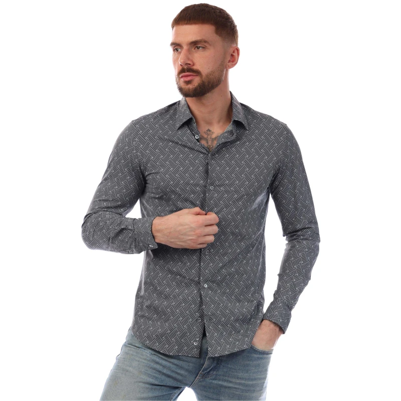 Image of Emporio Armani Shirt Oxford Shirt - Long Sleeve S Multi 33563899350