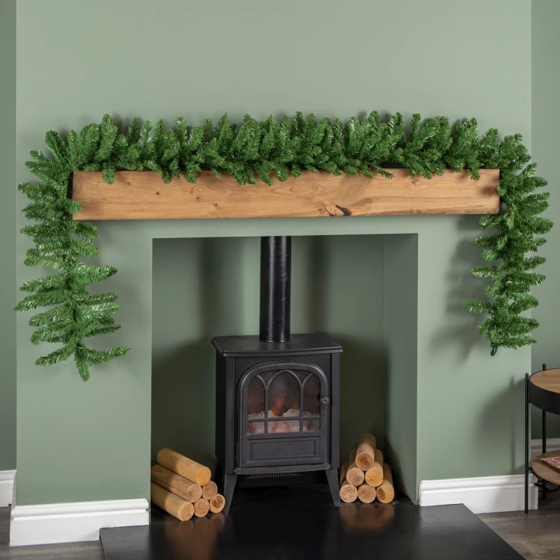 Image of 2.7m Plain Green Christmas Garland with 260 Bullet Tips